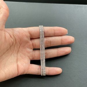 Multi row tennis bracelet in sterling silver - Cubic zirconia